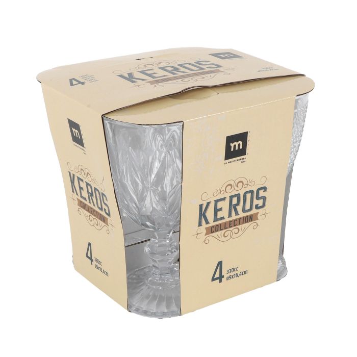 La Mediterranea Set 4 Copas Keros 330 cc 3