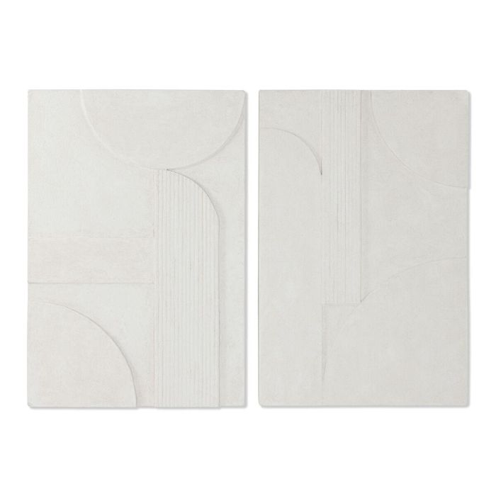 Decoración de Pared Home ESPRIT Blanco Moderno 80 x 5 x 120 cm (2 Unidades) 0 Decoración de Pared Home ESPRIT Blanco Moderno 80 x 5 x 120 cm (2 Unidades) 0