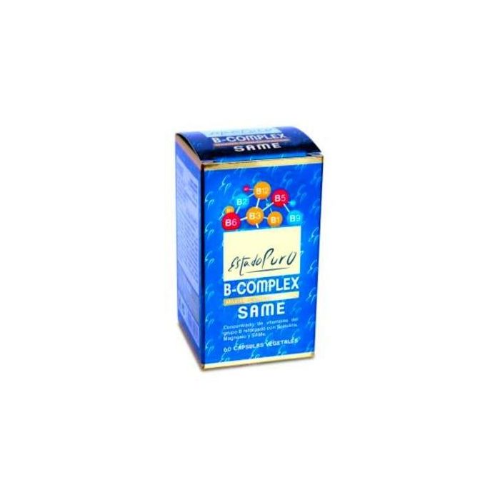 Estado Puro B Complex-Same 60 Cápsulas, Complejo de Vitaminas B para el Bienestar General