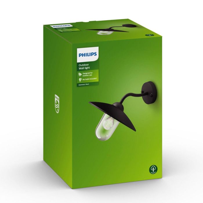 HAMMOCK - Aplique de pared descendente para exteriores Negro L30cm Negro Philips 3 HAMMOCK - Aplique de pared descendente para exteriores Negro L30cm Negro Philips 3