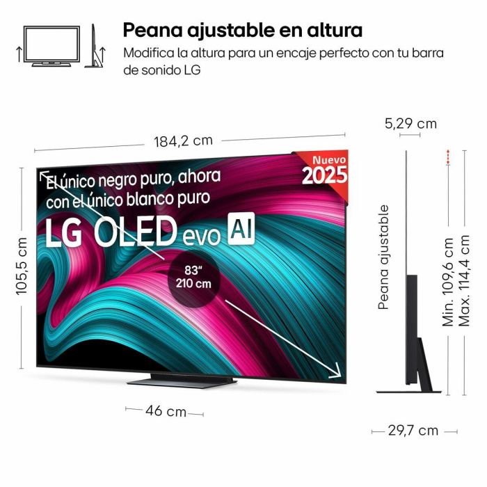 Smart TV LG OLED83C54LA 4K Ultra HD 83" HDR OLED 17 Smart TV LG OLED83C54LA 4K Ultra HD 83" HDR OLED 17
