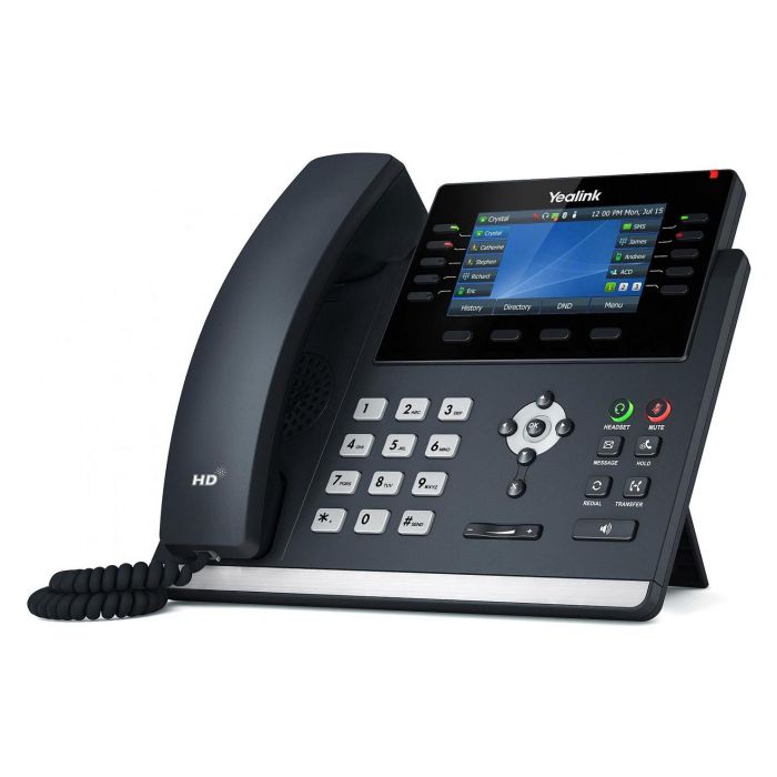 Yealink SIP-T46U Teléfono VoIP IP con Pantalla LCD de 4.3" y Conectividad Gigabit Ethernet, WiFi y Bluetooth Color Gris 1