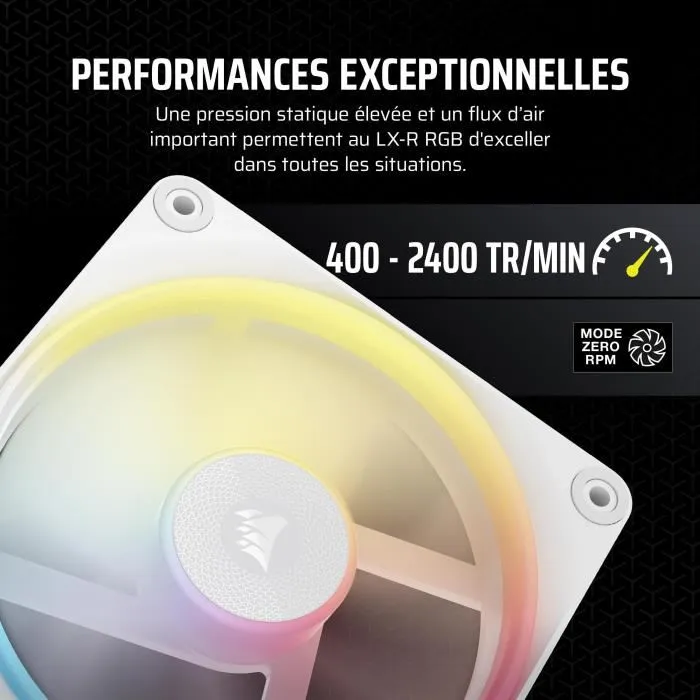 Corsair CO-9051053-WW iCUE LINK LX120R RGB Blanco Ventilador Único para PC 5