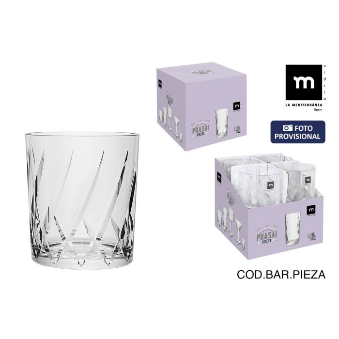 La Mediterranea Vaso de Vidrio Phasai Nossa Md 350 ml (Ø 8.6x9.6 cm) (24 Unidades)