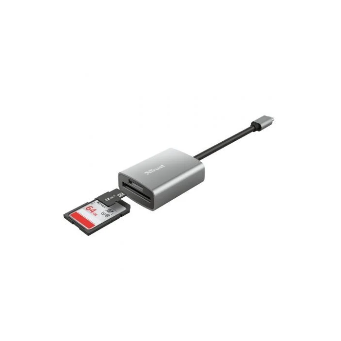 Trust Lector de Tarjetas Externo Dalyx 24136 USB Tipo-C Aluminio 2