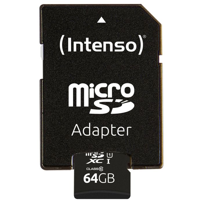 Intenso 3424490 Tarjeta MicroSDXC de 64 GB, Clase 10, UHS-I (U1), Negra 3