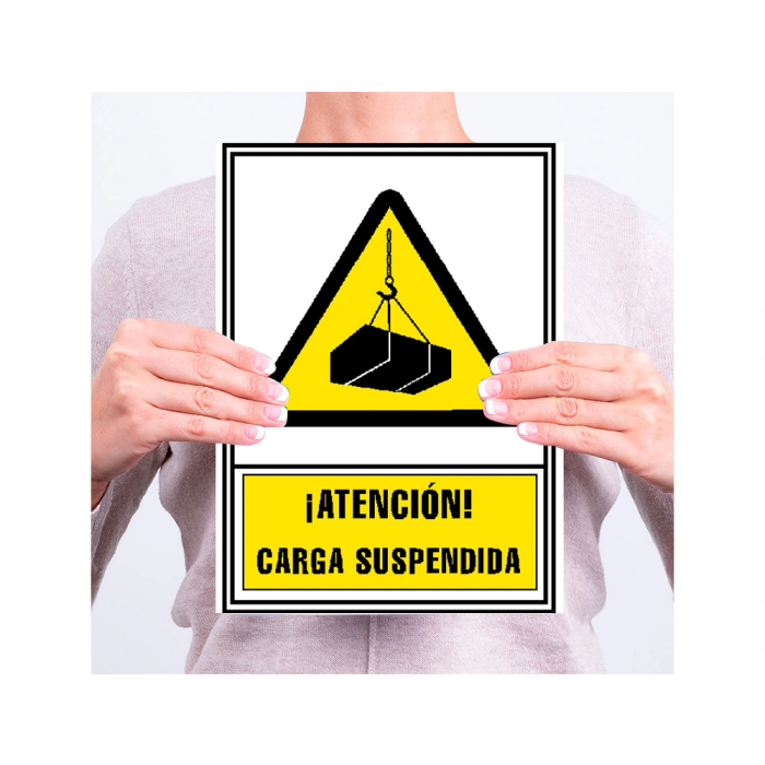 Archivo 2000 Pictograma Atencion Carga Suspendida PVC Amarillo Luminiscente 210x297 mm 2