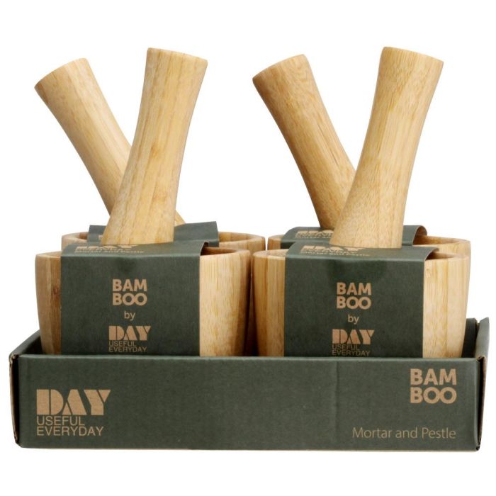 Day Mortero Con Mano Bambú Ø9x8 cm, Mano Ø3x13 cm 4