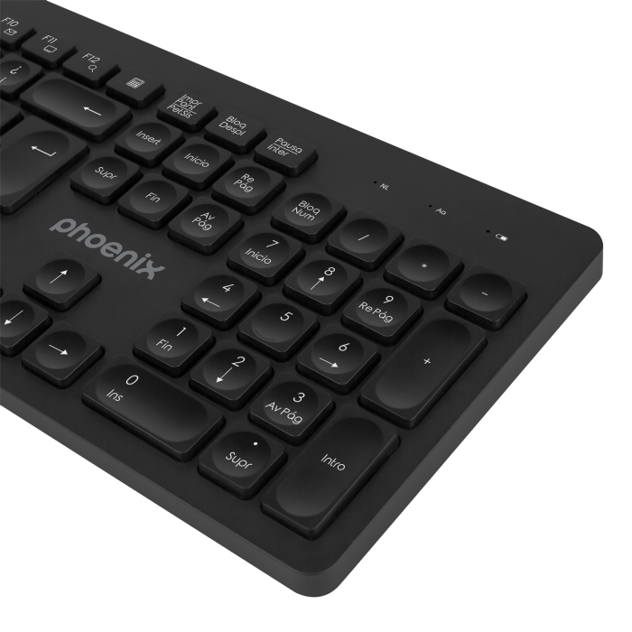 Teclado Inalambrico Qwerty Phoenix K200 Negro 4 Teclado Inalambrico Qwerty Phoenix K200 Negro 4