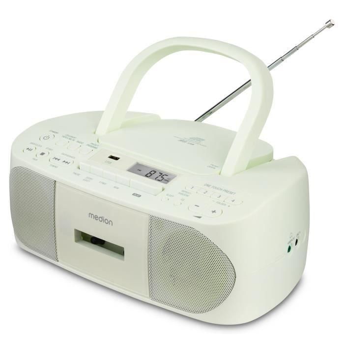 Radio CD K7 - MEDION - FM - 2x3W RMS - Verde 2 Radio CD K7 - MEDION - FM - 2x3W RMS - Verde 2