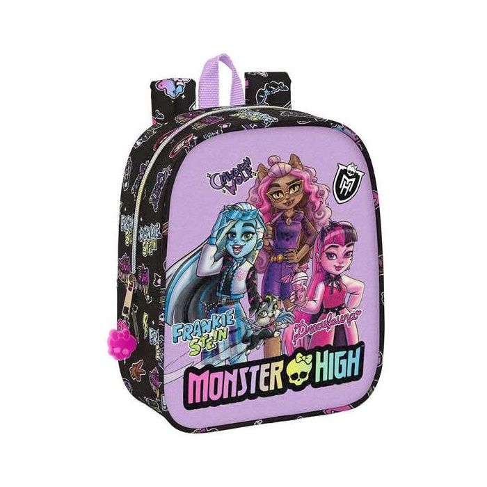 Mochila Escolar Monster High Creep Negro 22 x 27 x 10 cm Mochila Escolar Monster High Creep Negro 22 x 27 x 10 cm