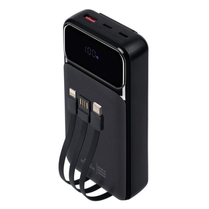 Rivacase VA2221 Powerbank 20000 mAh 22.5W con cables USB-C, Lightning, USB-A, carga rápida y pantalla de nivel de carga 1 Rivacase VA2221 Powerbank 20000 mAh 22.5W con cables USB-C, Lightning, USB-A, carga rápida y pantalla de nivel de carga 1