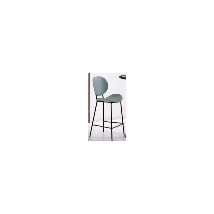 DKD Home Decor Taburete Scandi Blanco y Negro, PP y Metal, 51 x 50 x 104 cm, Altura Asiento 66 cm