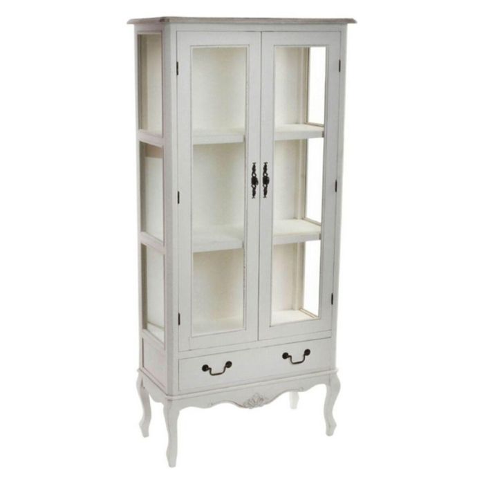 DKD Home Decor Vitrina Tradicional Blanco Madera y Cristal Colección Versalles3 160 cm Alto x 75 cm Ancho x 35 cm Profundo DKD Home Decor Vitrina Tradicional Blanco Madera y Cristal Colección Versalles3 160 cm Alto x 75 cm Ancho x 35 cm Profundo