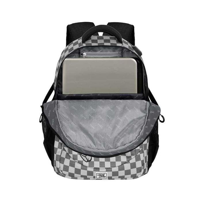 Karactermania Mochila Mickey Run. Plus FAN Move 44x34x21 cm, Gran Capacidad, Puerto USB, Material Ripstop, Gris 8