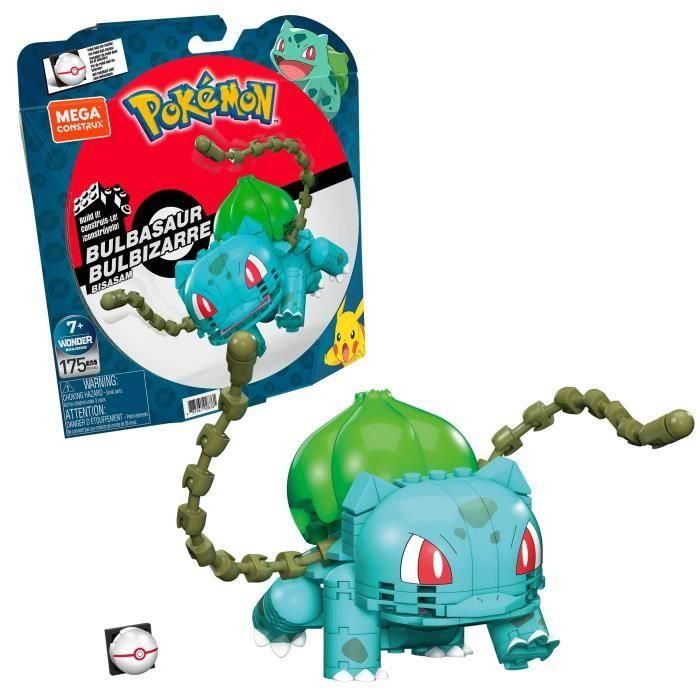 Mega Construx Pokémon Bulbasaur Set de Ladrillos de Construcción Articulado, 175 piezas, 10+ cm, Edad 7+ 0 Mega Construx Pokémon Bulbasaur Set de Ladrillos de Construcción Articulado, 175 piezas, 10+ cm, Edad 7+ 0