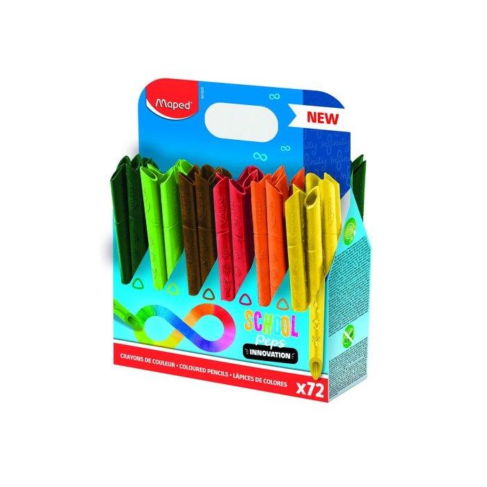 Lapices De Colores Maped Infinity School Pack De 72