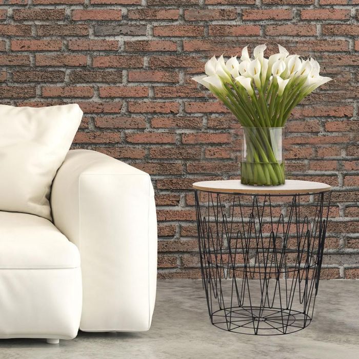 Home Deco Factory Mesa Varilla Zigzag Mobilier Design Tapa Madera Extraíble Altura 40 cm 1 Home Deco Factory Mesa Varilla Zigzag Mobilier Design Tapa Madera Extraíble Altura 40 cm 1