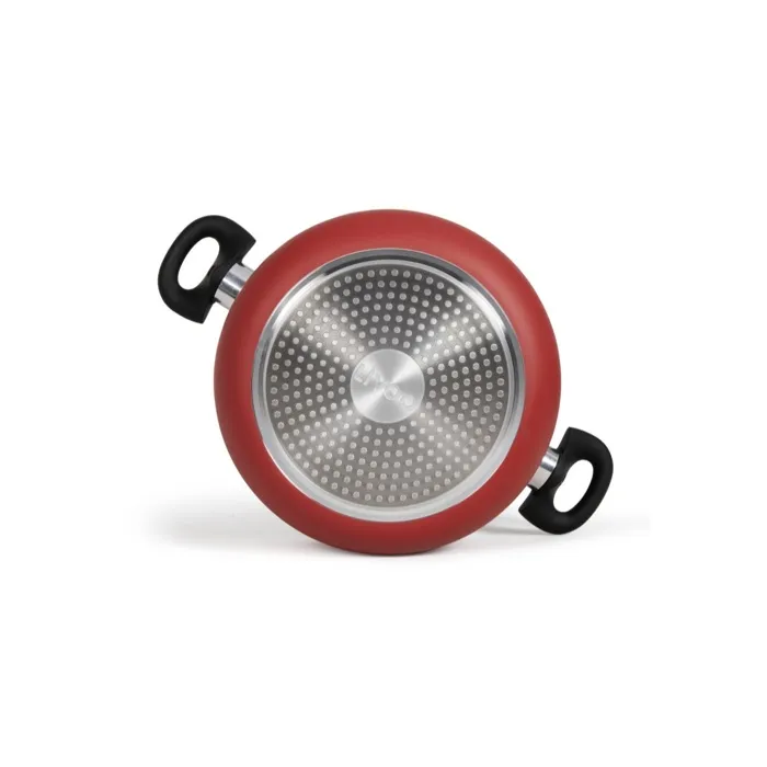 Livoo MEP150R Horno Holandés de 24 cm, Antiadherente sin PFOA ni PFOS, Mangos de Silicona, Apto para Todo Tipo de Fuegos, Incluida Inducción 3