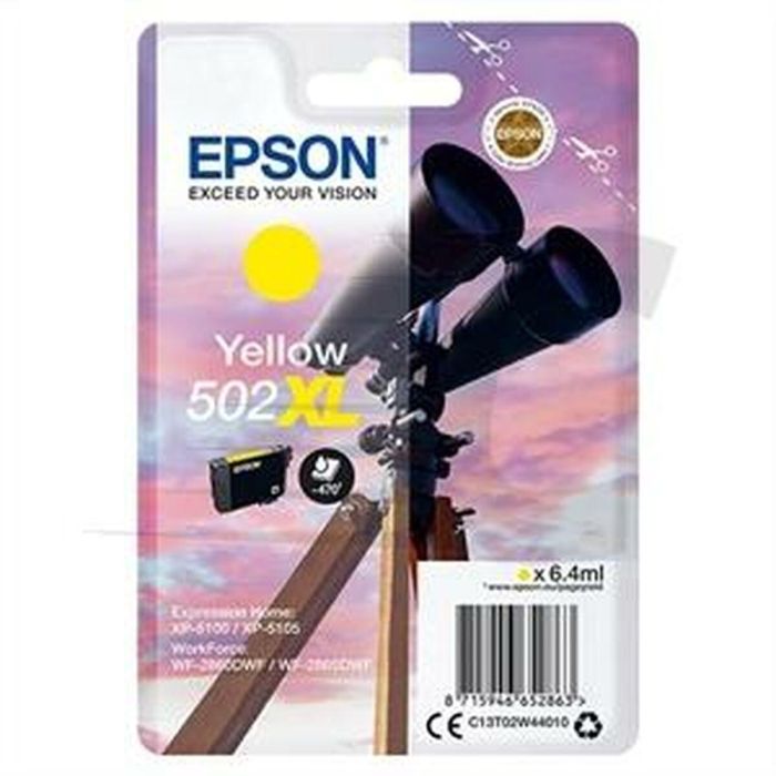 Cartucho de Tinta Original Epson XP-5100 5105 WF2860DWF 2865DWF Nº 502XL Amarillo (10 Unidades) 1