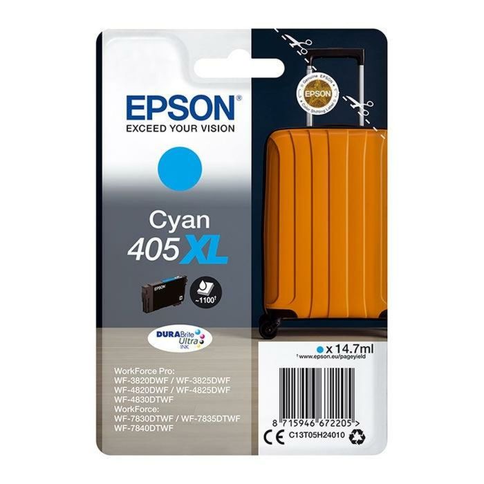 Cartucho de Tinta Original Epson 405XL Cian (8 Unidades) 1