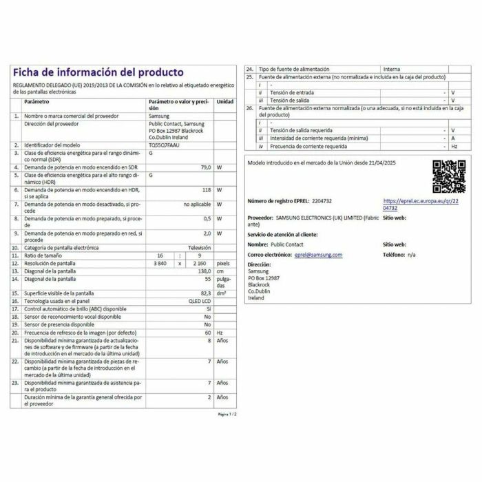 Samsung TQ55Q7FAAU 55" QLED 4K Smart TV Wifi Negro 14