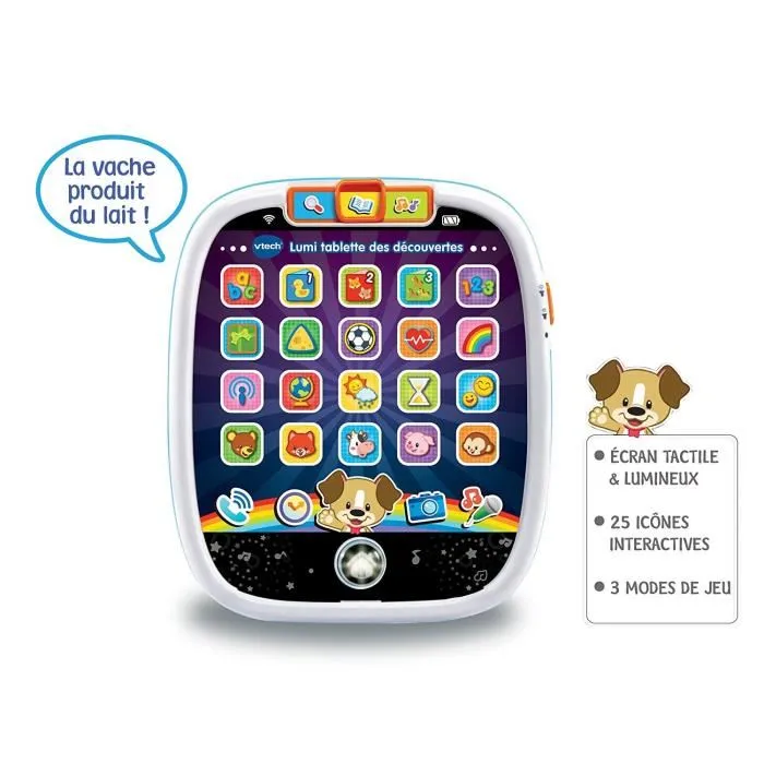 Vtech Baby Lumi White Discovery Tablet - Tableta para niños pequeños con luces, números, formas y animales 1 Vtech Baby Lumi White Discovery Tablet - Tableta para niños pequeños con luces, números, formas y animales 1