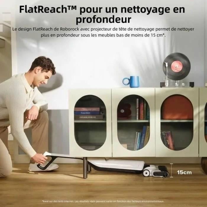 Roborock AAABF62686 Aspiradora Inalámbrica en Seco y Húmedo 17.000 Pa FlatReach, Autolimpieza y Secado Automático 26