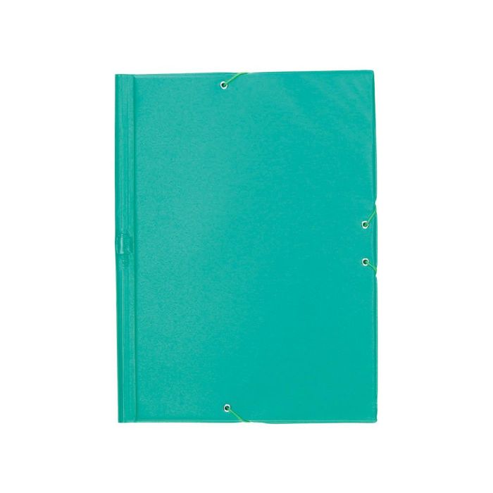 Carpeta Liderpapel Gomas Plastico Folio Solapas Color Verde 1