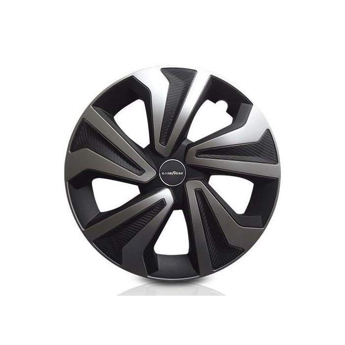 Goodyear GOD9085 Tapacubos Montreal Bicolor 15" Negro-Plata 4 Unidades 4