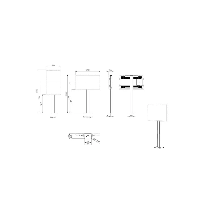 Vogel's Soporte de suelo profesional POF 7602 para LG 55XE4F 3 Vogel's Soporte de suelo profesional POF 7602 para LG 55XE4F 3