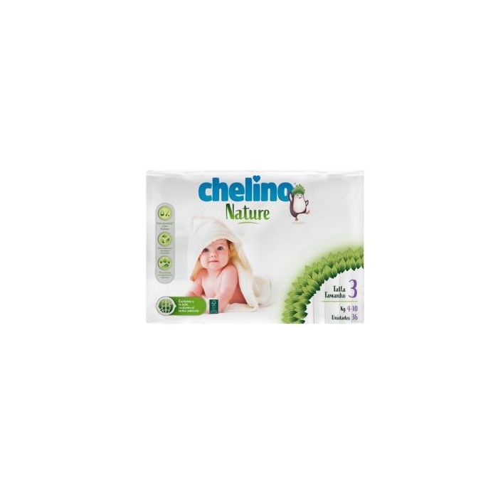 Chelino Pañal Nature Talla 3 (4-10 kg) 36 Unidades