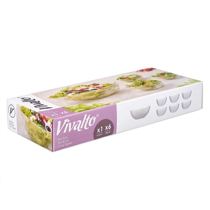 Set 7 Pcs Rayas 1 Bol Grd 6 Bol Peq Vivalto 54X9CM (4 Unidades) 1 Set 7 Pcs Rayas 1 Bol Grd 6 Bol Peq Vivalto 54X9CM (4 Unidades) 1