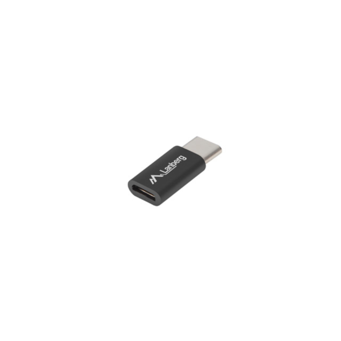 Lanberg Adaptador USB C Macho a USB A Hembra 2.0 Carga Sincronización Datos OTG Negro