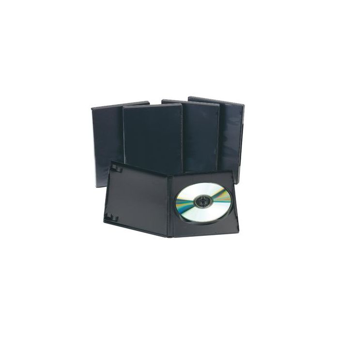 Caja Dvd Q-Connect -Con Interior Negro -Pack De 5 Unidades