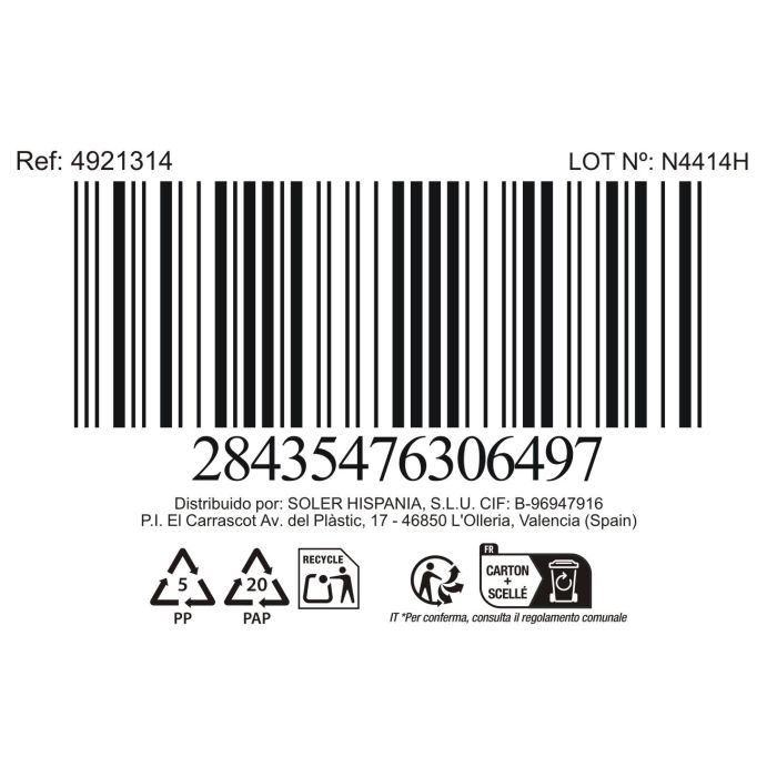 Inde Taza Jumbo Totec 380 cc Ø11.3x7.5 cm (18 Unidades) 2
