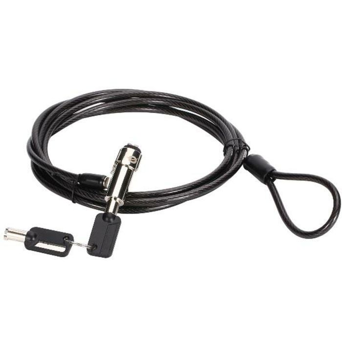Conceptronic CUSTODIO02BN Cable de Seguridad para Portátil con Llave, Candado Nano Lock, 1.8m