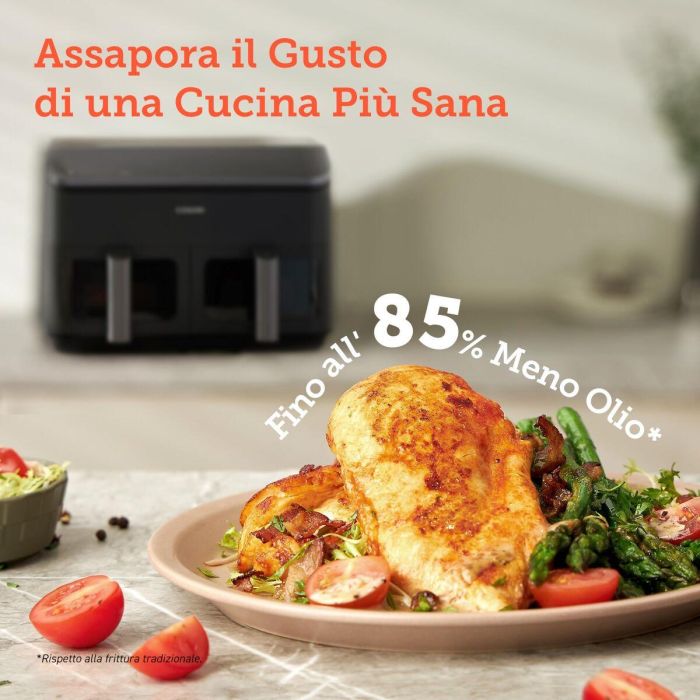 Cosori COS1707381744609 Freidora sin aceite Edición Chef de dos cestas, 8.5 L, 2 cestas, 8 programas, 1750 W, Negra 13 Cosori COS1707381744609 Freidora sin aceite Edición Chef de dos cestas, 8.5 L, 2 cestas, 8 programas, 1750 W, Negra 13