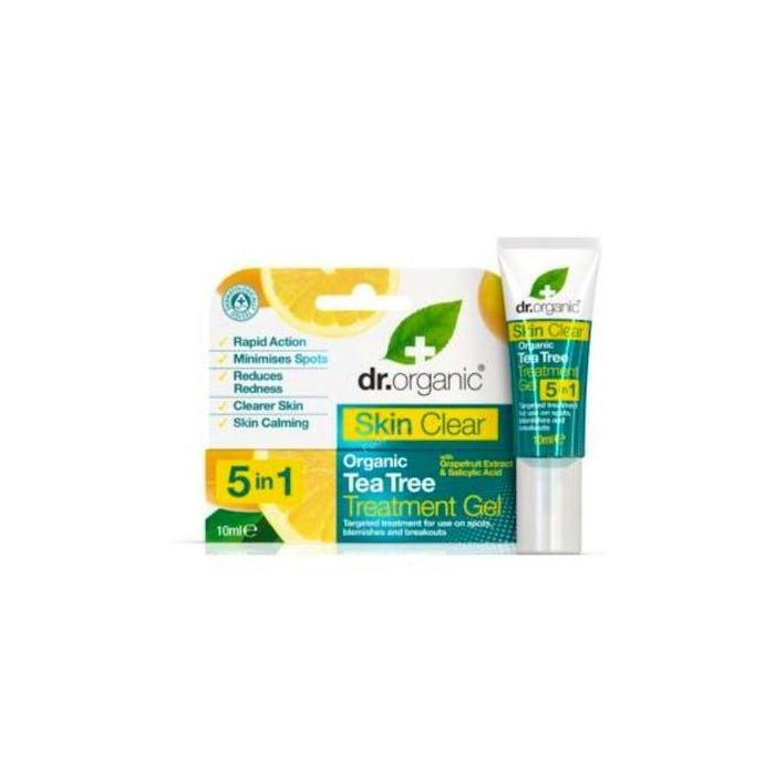DR. ORGANIC Skin Clear Tratamiento en Gel 5 en 1 para Manchas e Imperfecciones con AHA y Ácido Salicílico 10ml