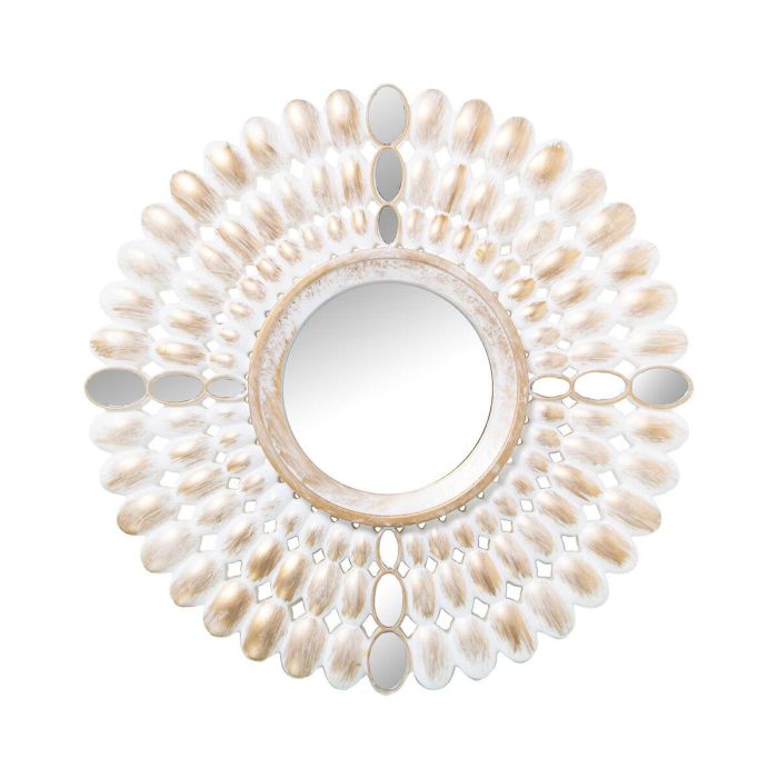 Juego de Espejos Alexandra House Living Blanco Dorado Plástico 2 x 79 x 48 cm Redondo 1 Juego de Espejos Alexandra House Living Blanco Dorado Plástico 2 x 79 x 48 cm Redondo 1