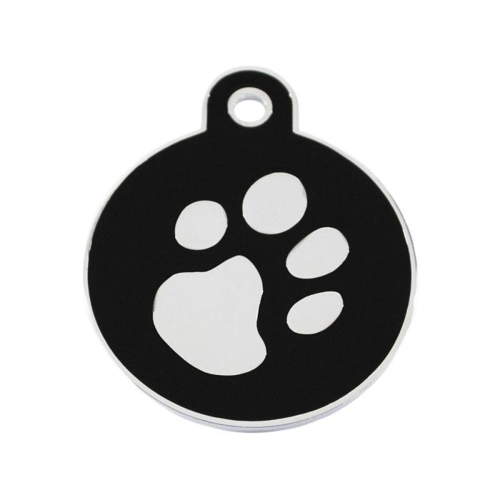 Placa identificativa para collar Imarc Circle Negro Plateado 0 Placa identificativa para collar Imarc Circle Negro Plateado 0
