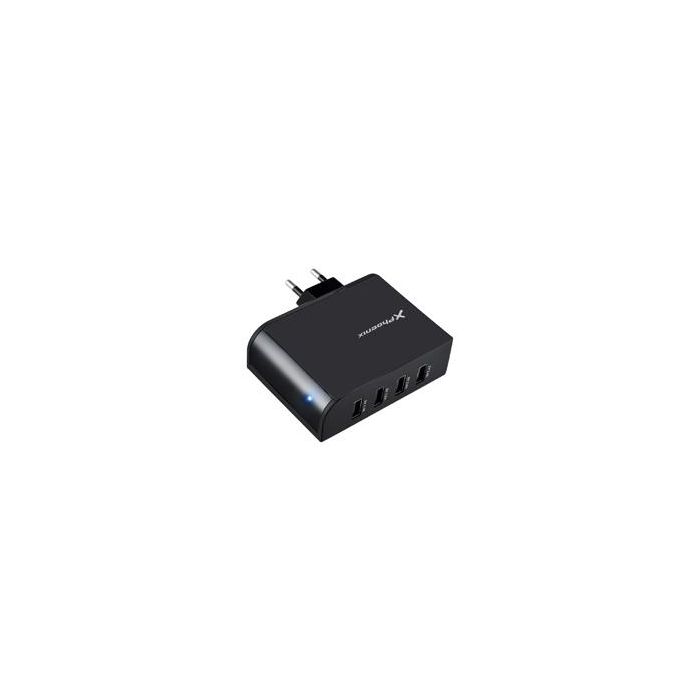 Phoenix Technologies Cargador de Pared 4 Puertos USB 6.8A, Carga Rápida para Smartphones y Tabletas Phoenix Technologies Cargador de Pared 4 Puertos USB 6.8A, Carga Rápida para Smartphones y Tabletas