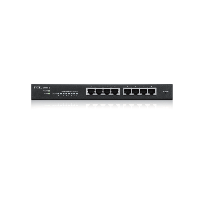 Zyxel GS1915-8 Interruptor Gestionado L2 de 8 Puertos Gigabit Ethernet (10/100/1000) Negro, con QoS, VLAN, Full Duplex y 16 Gbit/s Zyxel GS1915-8 Interruptor Gestionado L2 de 8 Puertos Gigabit Ethernet (10/100/1000) Negro, con QoS, VLAN, Full Duplex y 16 Gbit/s