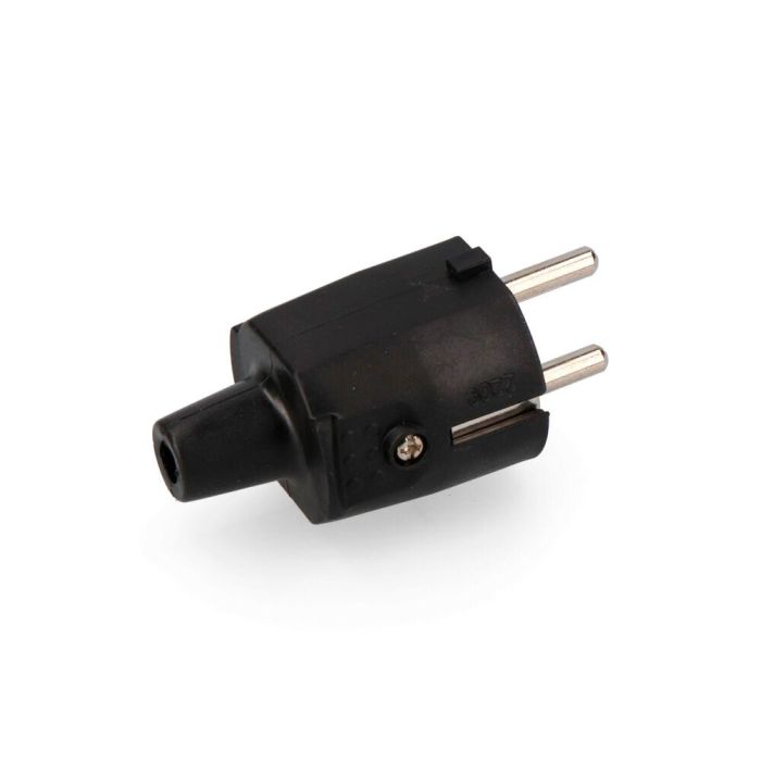 Clavija de goma 10/16a 250v t/tl ip44 4,8mm negra (retractilada) edm Clavija de goma 10/16a 250v t/tl ip44 4,8mm negra (retractilada) edm
