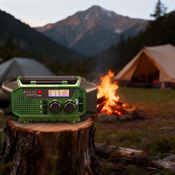 Radio emergencia multifunción solar/dinamo/usb 4000 mah cr1919, verde, 181 x 72 x 82 mm 12 Radio emergencia multifunción solar/dinamo/usb 4000 mah cr1919, verde, 181 x 72 x 82 mm 12