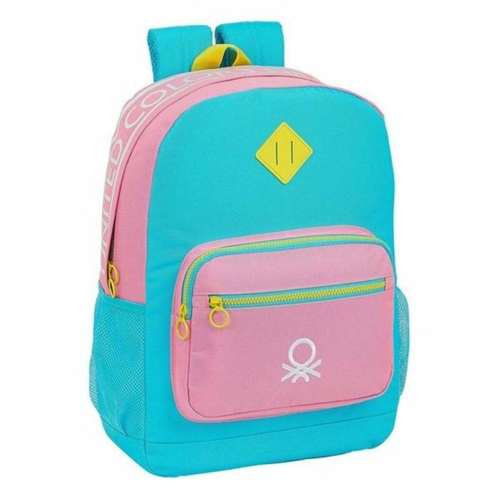 Mochila para Portátil Benetton Color Block 15,6'' Amarillo Rosa Turquesa Mochila para Portátil Benetton Color Block 15,6'' Amarillo Rosa Turquesa