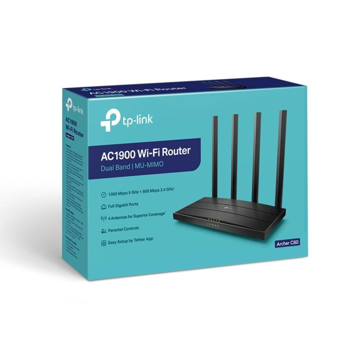 Tp-Link Wlan-Router Black Archer C80 3