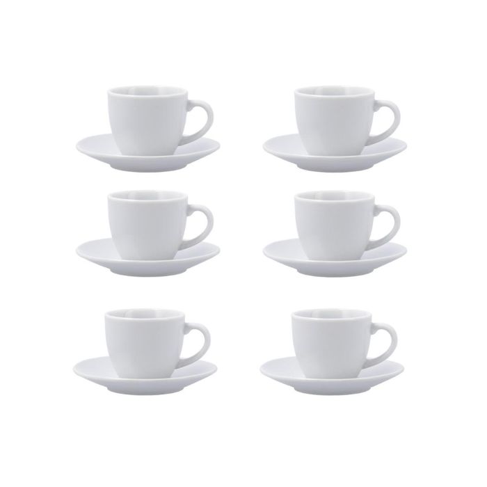 Quid Set 6 Tazas con Plato Porcelana New Renova 9 cL 0 Quid Set 6 Tazas con Plato Porcelana New Renova 9 cL 0