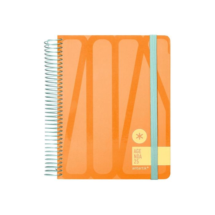 Agenda Espiral Antartik Bold A5+ 2025 Dia Pagina Colores Azul Y Melocoton Surtidos Papel 80 gr 8 unidades 1