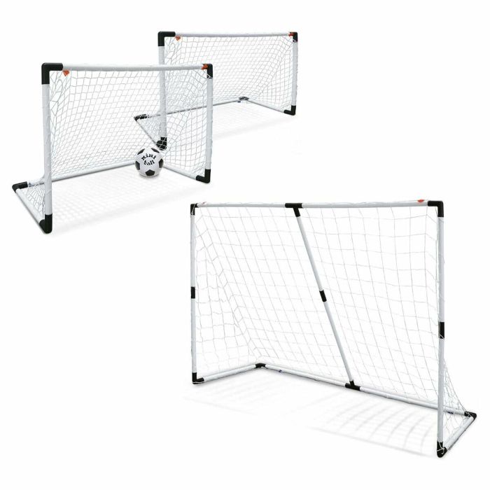 Mondo Jaula de portería de fútbol FIFA World Cup 2018 Grande Modular 2 en 1 con 2 Mini Goles y Balón PVC 10